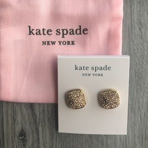 NEW Kate Spade Gold Pave Stud Earrings